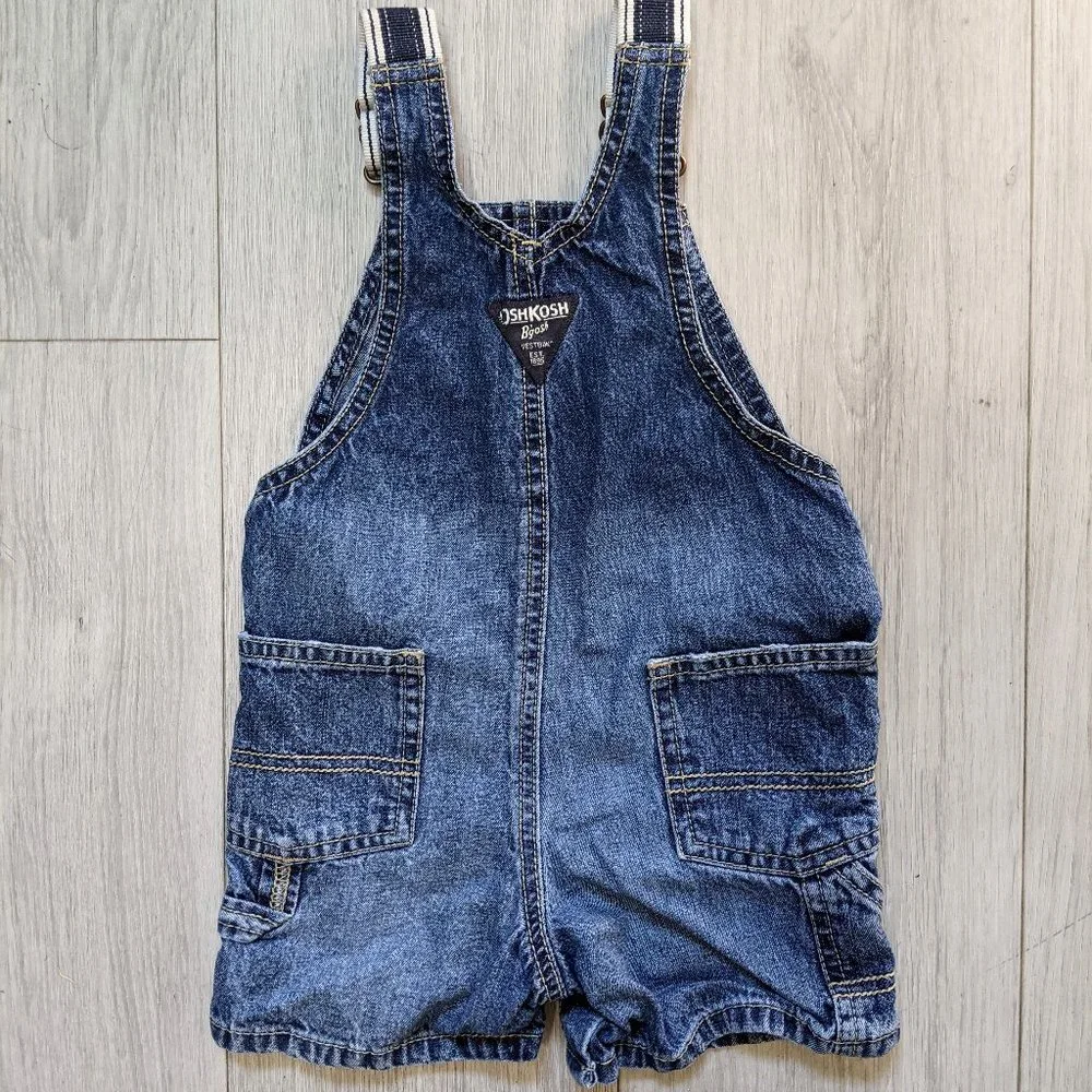 OshKosh B'gosh Denim Overall Shorts 18m